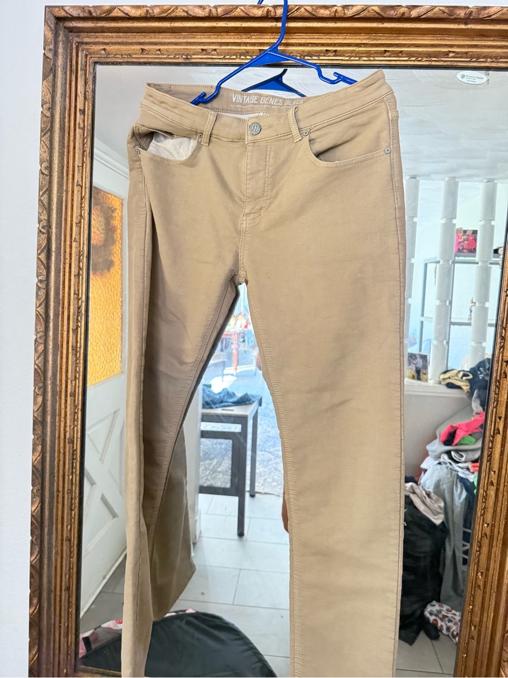 Vintage Genes Classic Skinny Jeans in Tan